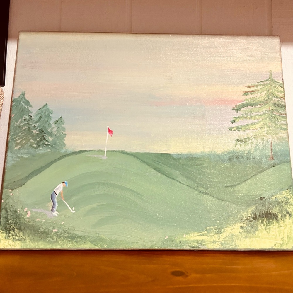 Original canvas art for the perfect golf lover:)